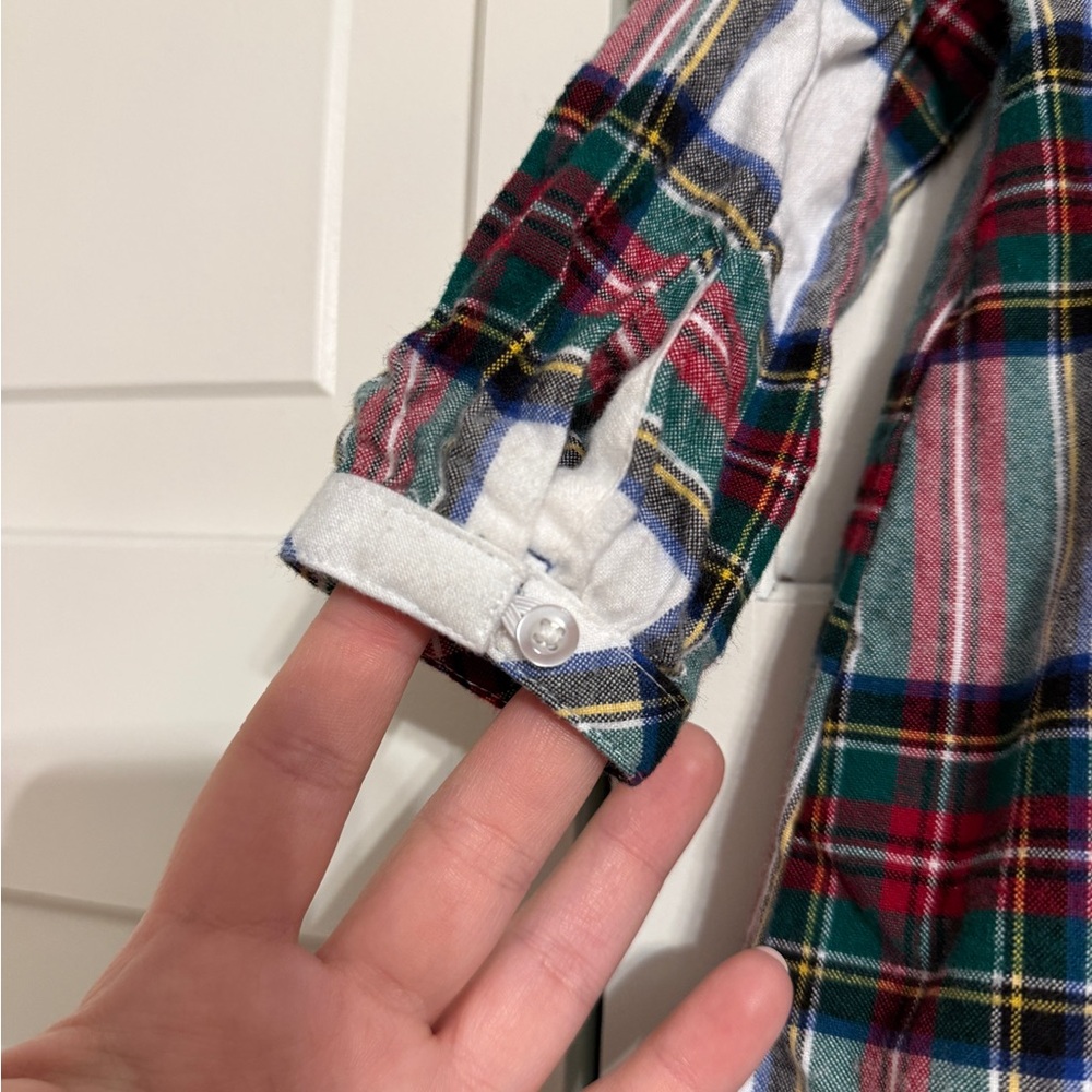 Ruffle Butts Plaid Long Sleeve Dress 18-24m - Picture 5 of 6